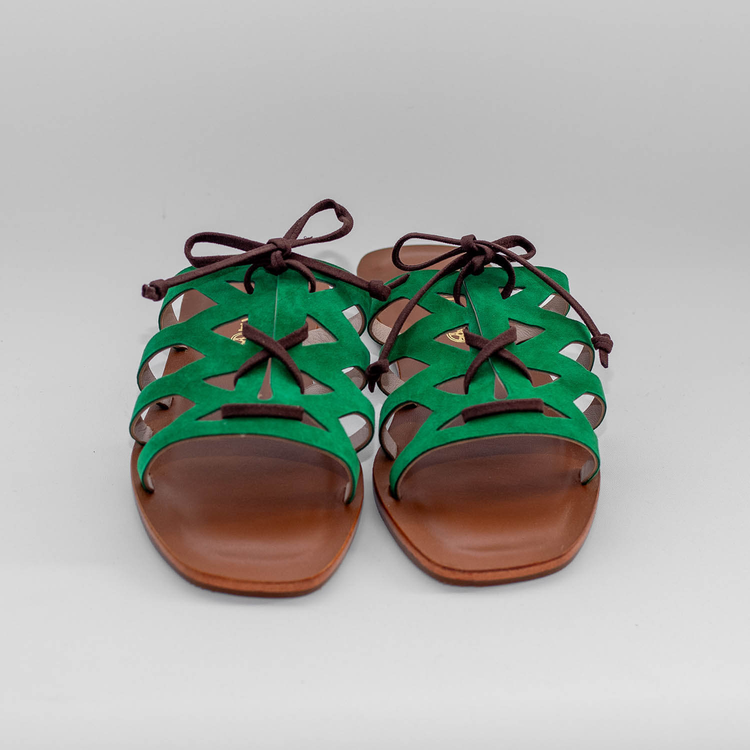 Sandalias Flat Aurelia en color Verde